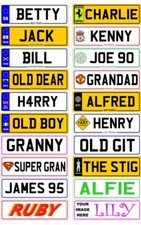 QUALITY PERSONALISED NUMBER PLATE FOR MOBILITY SCOOTER - REAL NOT CHEAP STICKER 