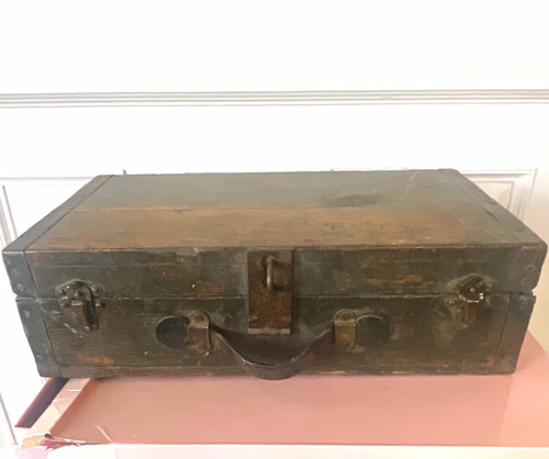 Vintage wooden tool box chest - wooden,