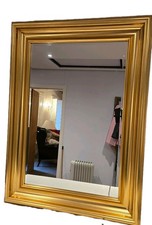 Large Gold Framed Rectangular Wall Mirror  46 Inches X 33 Inches