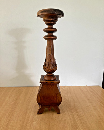 Large vintage wooden - , candle