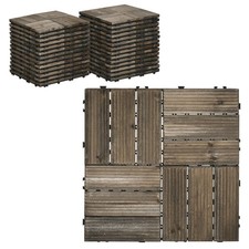 Outsunny 27 Pcs Wooden Decking