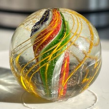 XXLarge 3 Colour Banded White Solid Core Marble 30mm (1-3/16”)