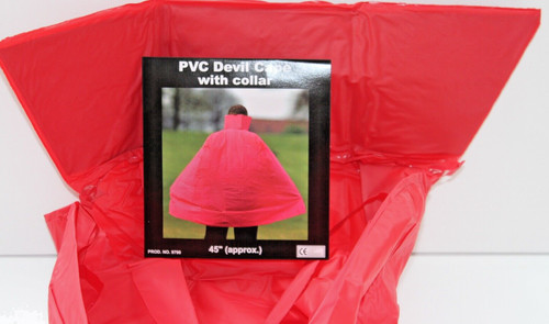 Pvc adult red cape 45inch - adult,