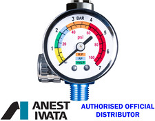 Anest Iwata Air Gunsa DR5 Spray Gun In-line Air Pressure Regulator Gauge
