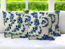 SET OF 4 FILLED CUSHIONS Blue
