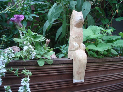Vintage wooden hand - hand, carved