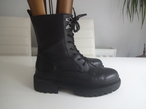 Leather military style zip - military,