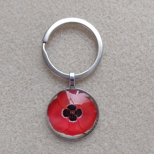 Beautiful poppy keyring bag - beautiful, keyring,