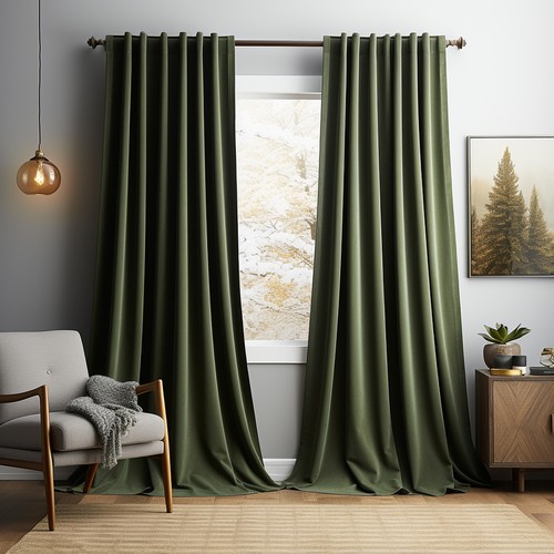 Luxury velvet curtain panels - velvet,