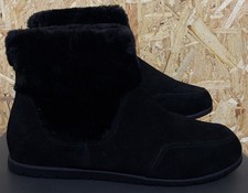 Ladies Vionic Maize Suede Ankle Boots. Uk 6.5 Eu40. Black. Faux Fur Trim. NEW!