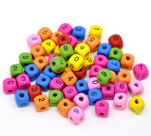 10mm mixed colour number - mixed,
