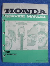 HONDA 1992 CR250R CR 250 R DIRT BIKE MOTORCYCLE  SERVICE MANUAL 61KZ300