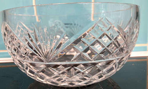 Vintage cut glass heavy lead - glass,