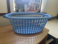 Vintage Oval Blue Plastic