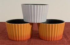 3 Individual Muffin, Cake, Soufflé Oven Dishes 10.5cm X 6.5cm Tall 