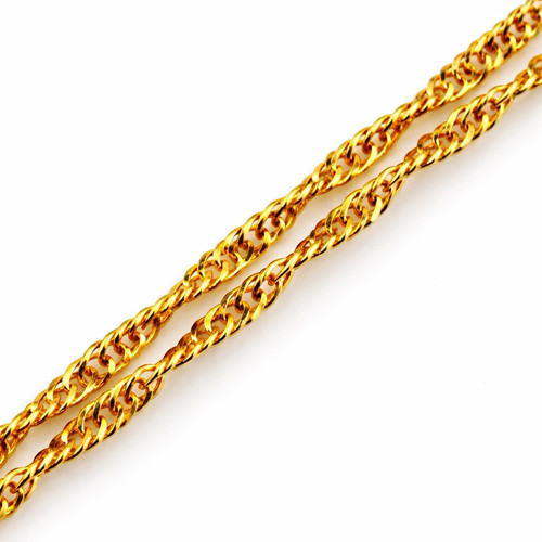 14ct gold twist curb - twist,