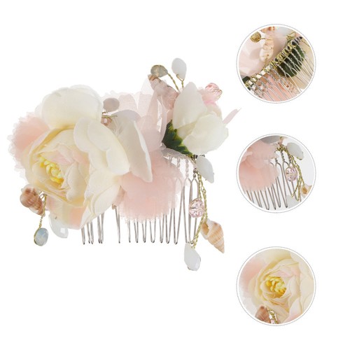 Bridal hair combs shell silk - combs,