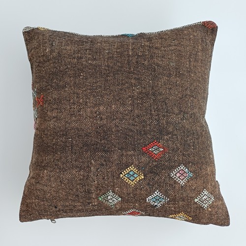Moroccan cactus silk cushion - moroccan,