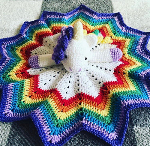 Crochet baby security blanket - crochet,