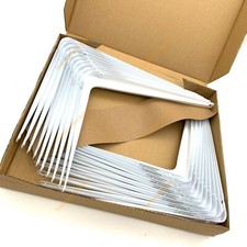White SHELF BRACKETS London BULK BUY BOX of20 Shed Garage Garden