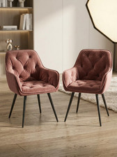 Set pink velvet armchair - 2,