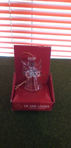 Glass angel hanging - angel, christmas