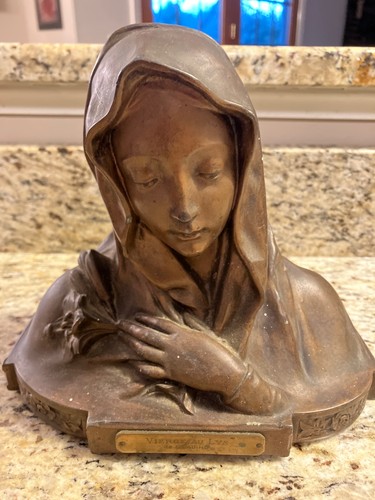 Antique spelter bronze virgin - antique,