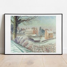 Ravilious Vicarage in the Snow fine art giclee print gallery wall art home decor