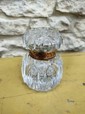 Vintage cut glass inkwell - vintage,