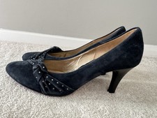 GABOR NAVY SUEDE STUD/KNOT