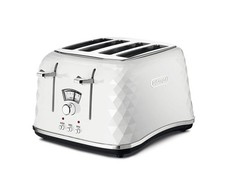 De'Longhi CTJ4003.W Brillante 4 Slice Toaster with Defrost Function 1800W