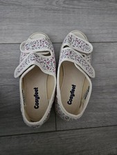 Cosyfeet Millie Women's Slipper Sandal Wide Fit E Width Beige/Pink UK Size 3