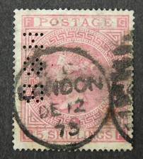 QV 1867 5s Rose SG127 (GF)