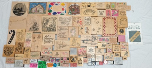 Rubber stamps job lot - rubber, pcs