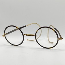Vintage XL Gold Round Glasses