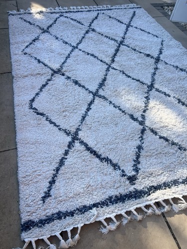 Cream and grey dunelm rug - cream,