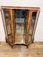 Vintage Walnut Display Cabinet