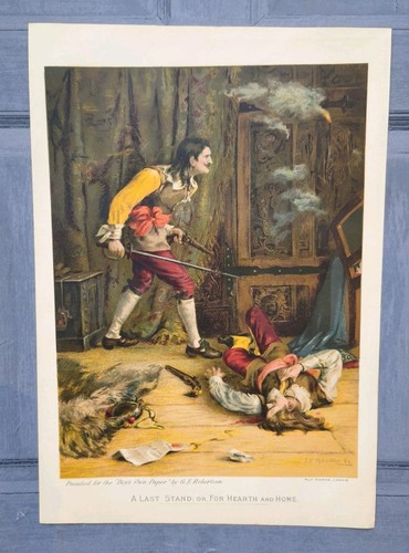 Antique 1888 sword fight - antique,