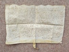 1549 Astley Lancashire 16th century Edward 6th Vellum Deed Document Indenture