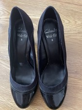 Clarks Black Patent And Suede