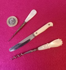 Corkscrew,  Picnic Knife, Crochet Hook