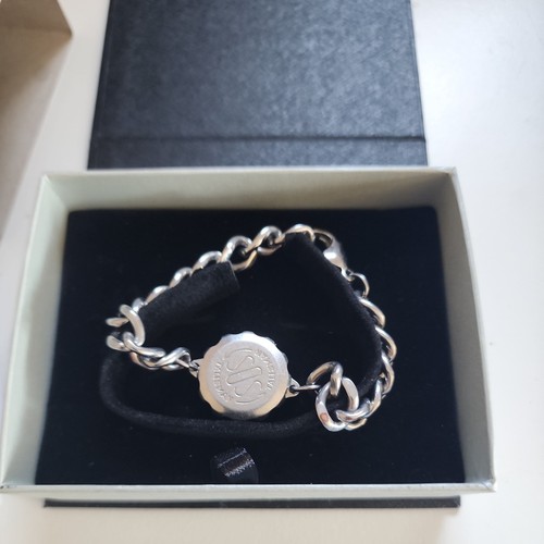 Silver tone sos talisman - silver,