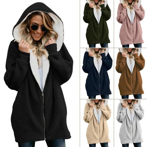 Lamb fleece hooded loose solid - lamb,