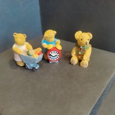 Trio resin teddy bears - ,