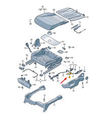 VW TOUAREG 7P FRONT RIGHT SEAT