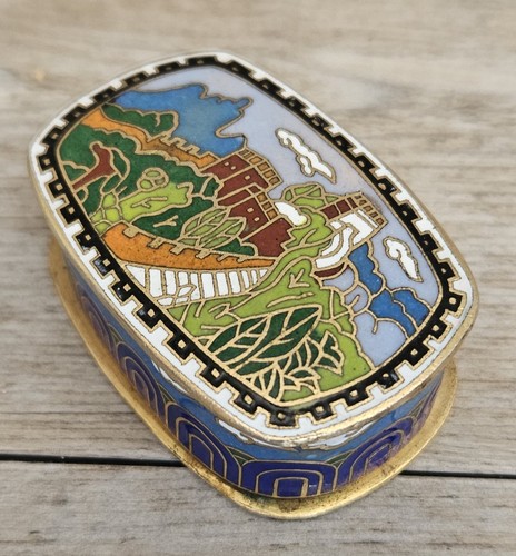 Vintage cloisonne trinket - trinket, box