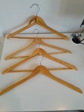 4 x Adult Wooden Coat Hangers