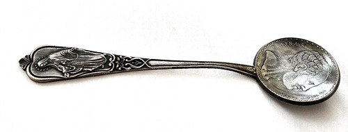 Silver old coin spoon antique - silver,