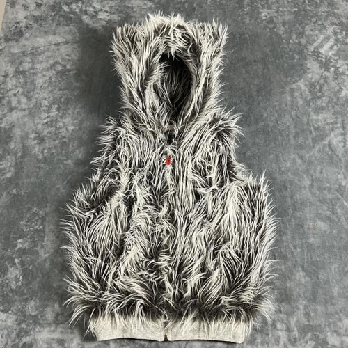 Net furry wolf zip vest - wolf,