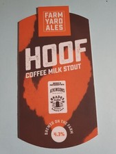 FARM YARD brewery HOOF real ale beer pump clip badge front Lancashire